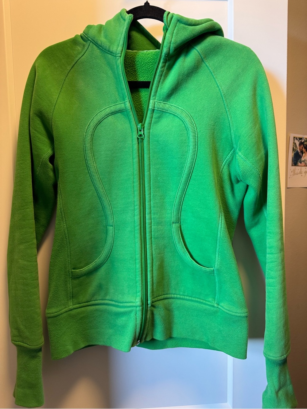 Lululemon Scuba Bright Green Hooded Full Zip